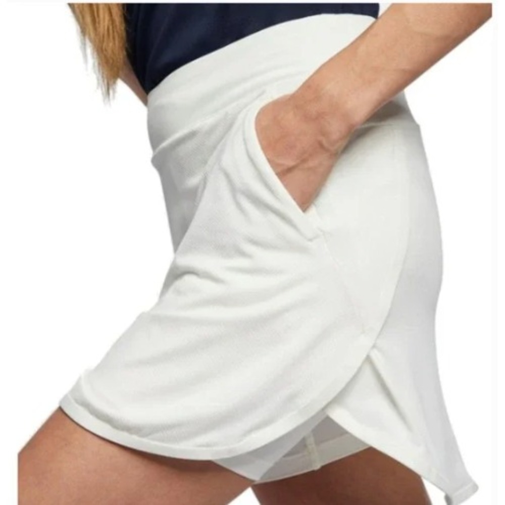 Nike DriFit Golf Women White Skort Skirt Wicking Swoosh Athletic Standard Fit XL